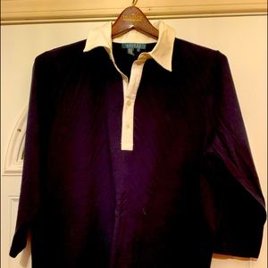 Ralph Lauren 3 quarter sleeve navy blue